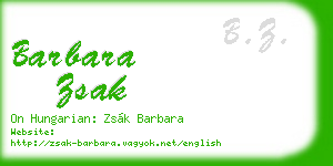 barbara zsak business card